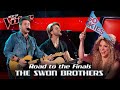 Energetic country rock brother duo rock out on the voice stage  road to the voice finals