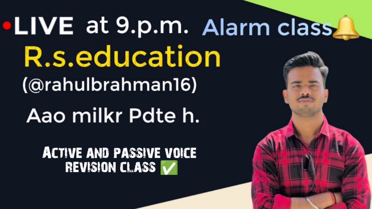 Active and passive voice revision class ✅️