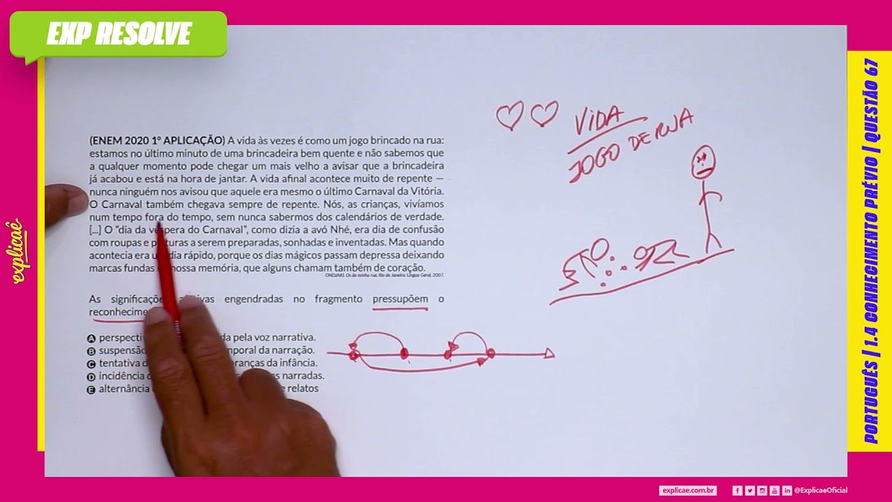 A VIDA ÀS VEZES É COMO UM JOGO BRINCADO NA RUA: ESTAMOS NO ÚLTIMO (...) | CONHECIMENTO PRÉVIO