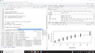 Forestry: Linear models with R-Dominant Height example