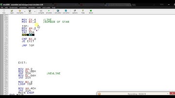 17. Assembly language bangla tutorial nested loop (star print multiline )