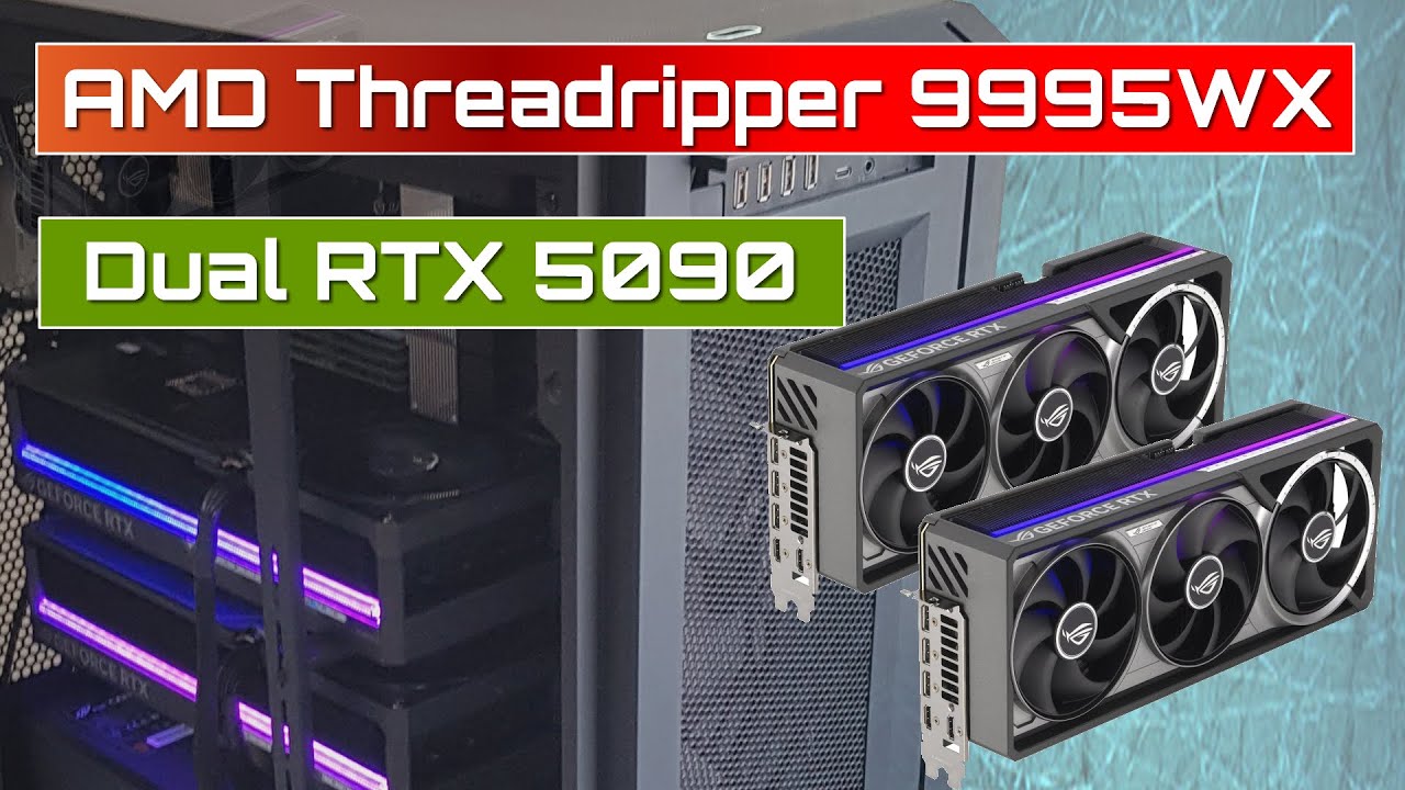 96-CORE AMD Threadripper 9995WX & Dual RTX 5090 BEAST! - YouTube