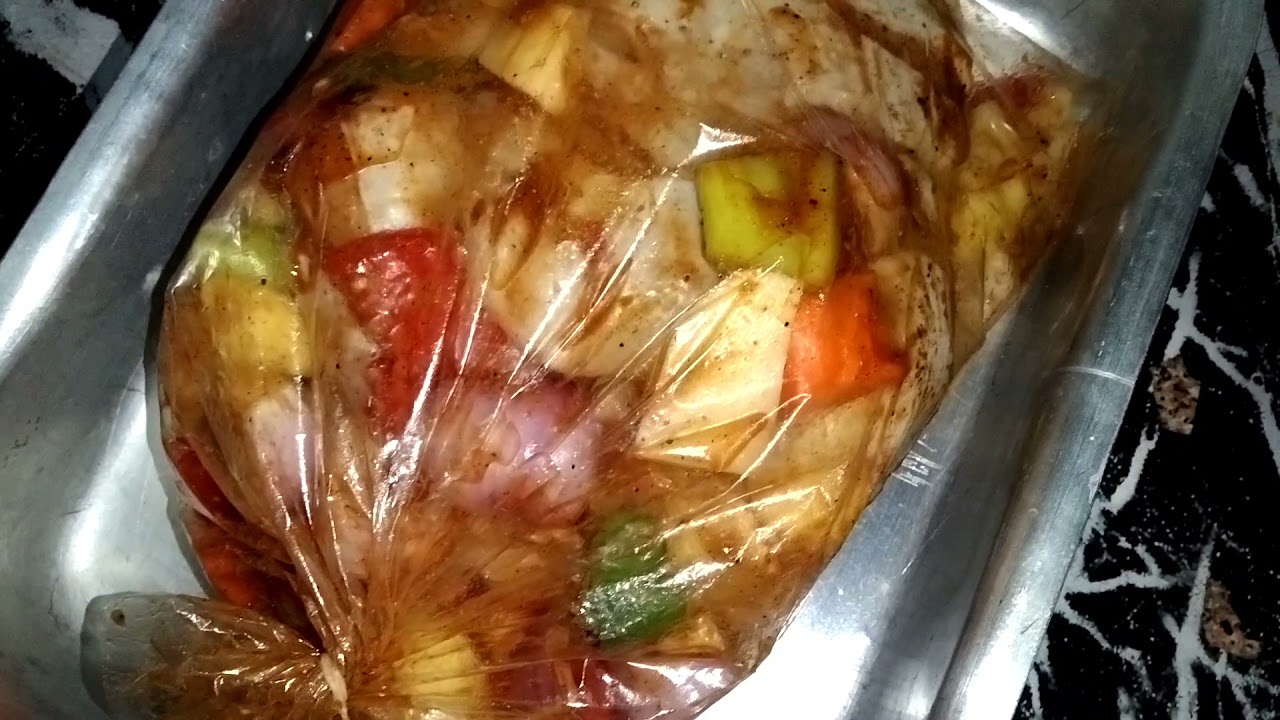 الفراخ 😋بالكيس الحراري 😋 المشويه بالخضار