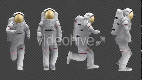 Astronaut - Walk And Run Animations (4-Pack) | Motion Graphics - Videohive template