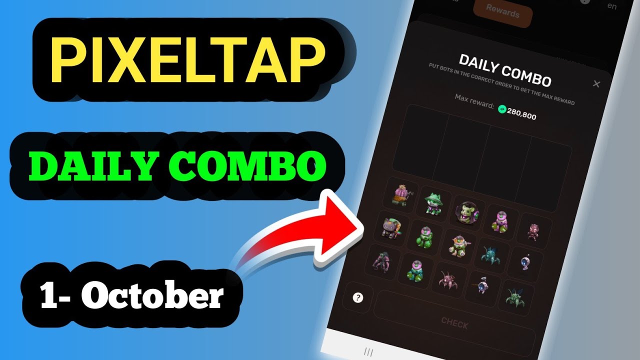 Pixel Tap Daily Combo 1st October 2024 | Today Pixeltap By Pixelverse Daily Combo |