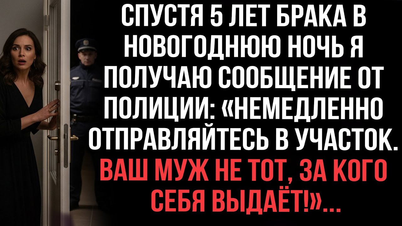 Спустя 5 лет брака в новогоднюю ночь полиция сообщила: «Ваш муж не тот, за кого себя выдаёт!»