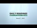 Image of Daily Reading for Wednesday, March 7th, 2018 HD video