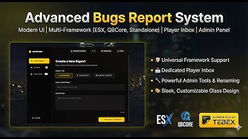 Best FiveM Bug Report System 2025! 🛠️ (QBCore & ESX) - Advanced Admin Panel + Discord Logs