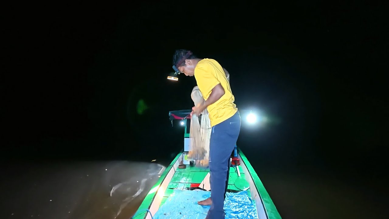 Pengalaman pertama menjala udang untuk mancing dimalam hari dan masak ikan baramundi asam pedas