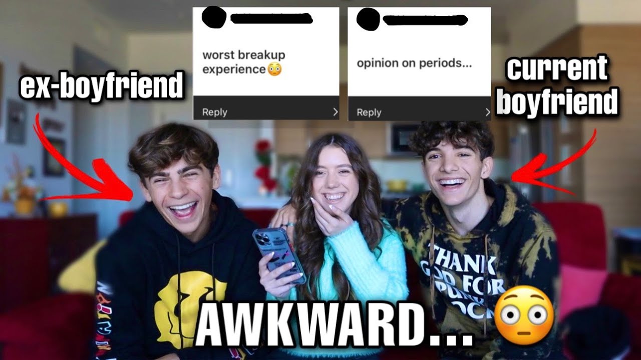 Answering UNCOMFORTABLE questions with my GIRLFRIENDS EX 😳