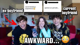 Answering UNCOMFORTABLE questions with my GIRLFRIENDS EX