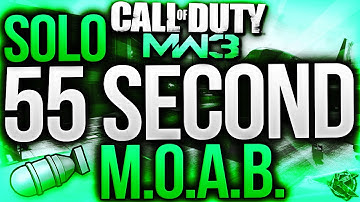 SOLO 55 SECOND MOAB! - INSANE 55 SECOND MOAB SOLO! (COD MW3 Solo MOAB Under 1 Minute)