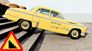 Cars Vs Stairs [12] ▶️ BeamNG DRIVE Realistic Satisfying Cars Crash