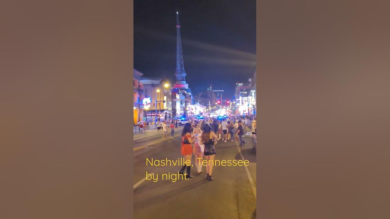 Nashville, Tennessee by night.  || The Music City #shorts #Tennessee #countrymusic
