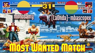 FT10 @kof95: monosamy (CO) vs [LaOnda]~mbascopee (BO) [King of Fighters 95 Fightcade] May 19