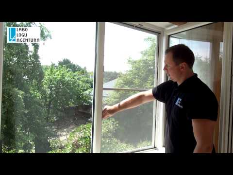 How to remove an insect screen for a glass-pane window. Video instruction