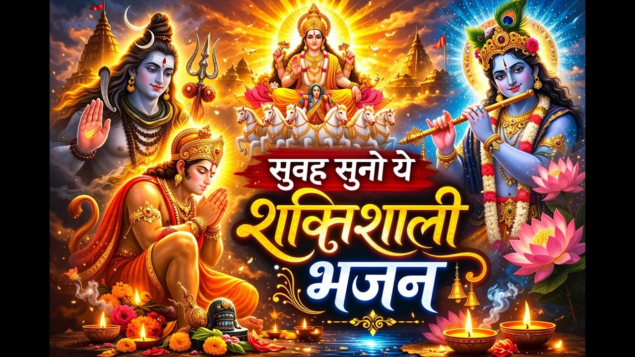 सुबह सुनो ये शक्तिशाली भजन | Surya Dev Shiv Hanuman Krishna Bhajan | Positive Energy Bhakti
