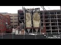 Old abandoned factory being demolished