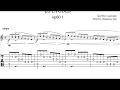 カルカッシ２５のエチュード　Op.60-1　ギターソロ　タブ譜と楽譜