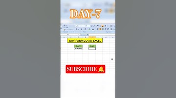 DAY FORMULA IN EXCEL. HOW TO FIND DAY FROM DATE IN EXCEL.#SHORT#viral