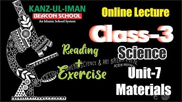 Online Lecture Class 3 ( Science ) lecture 1 by Kanz ul Iman Beacon School.
