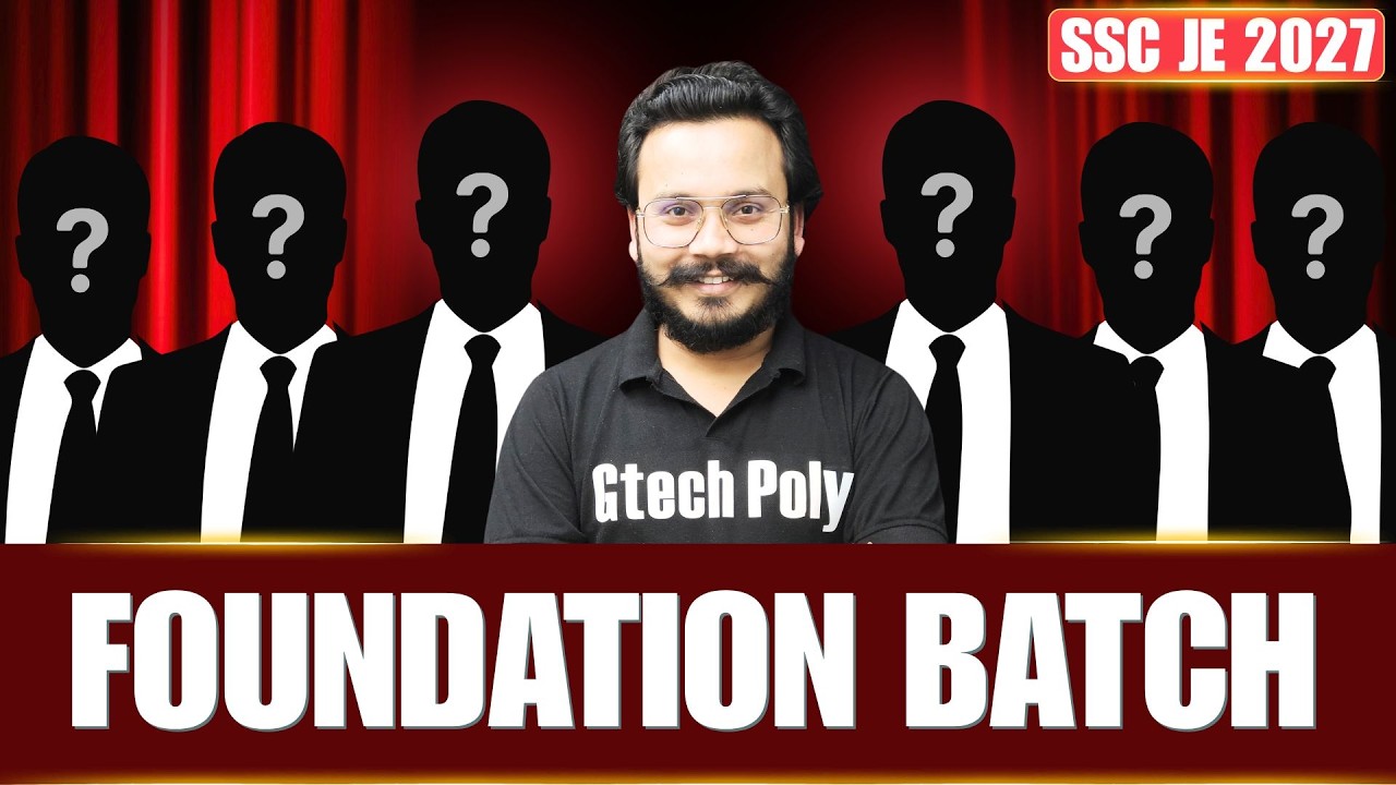 SSC JE Foundation Batch 2027 | Launching | Civil Engineering | by Gtech ...