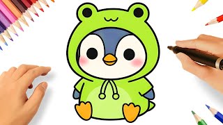 How To Draw A Cute Penguin Easy Step By Step