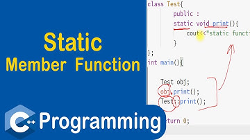 #74 Static Member Function in C++ | C++ Programming