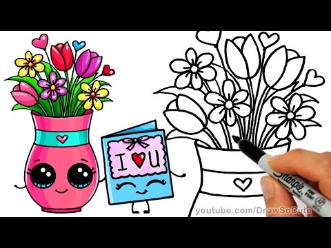 וִידֵאוֹ: איך לצייר אגרטל פרחים