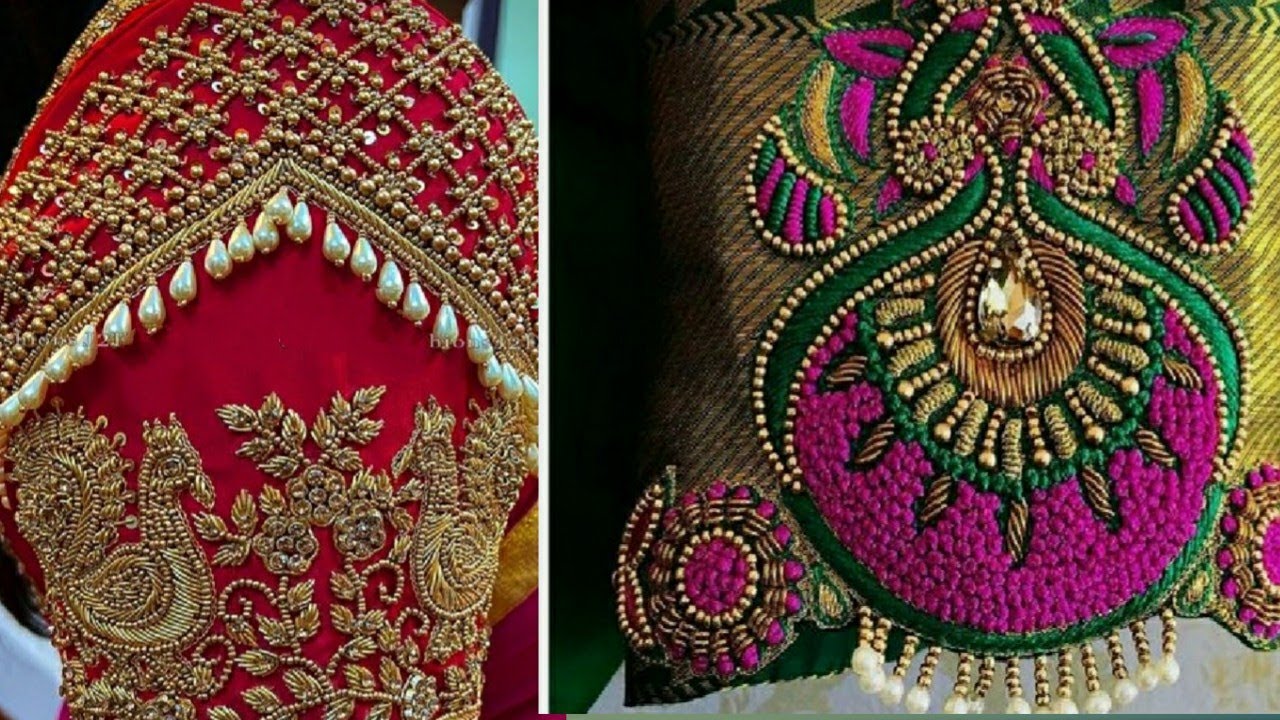 latest aari work blouse designs 2022||maggam blouse designs - YouTube