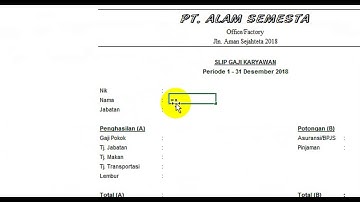 Cara membuat Slip Gaji dengan Rumus Vlookup