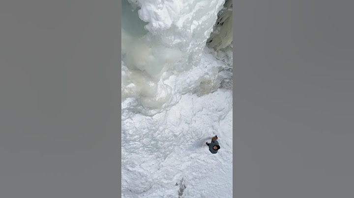 Frozen waterfalls at the base of the Three sisters hike in the white mountains.
