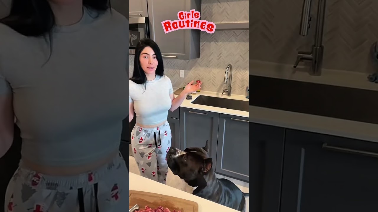 Routines 💝 Enjoy with me giving dog food 🐕🥩
