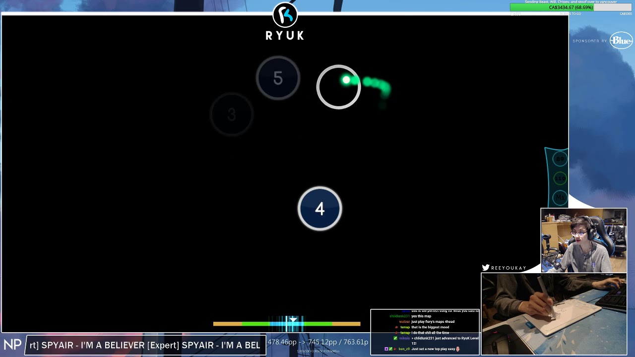 [Live] RyuK | SPYAIR - I'M A BELIEVER [Expert] +HDDT 98.15% {#3 688pp FC} - osu!