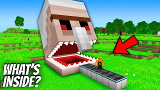 Whats Inside The Cursed Iron Golem In Minecraft ? I Found A Biggest Iron Golem 