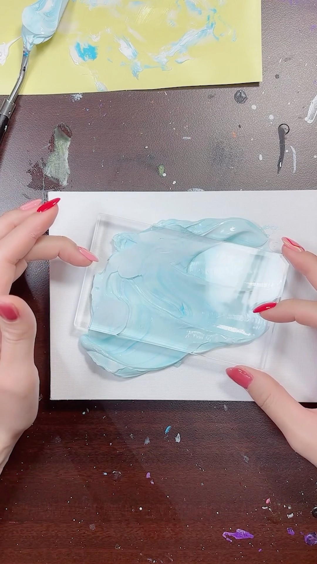 超立体！アクリル板を使ったテクスチャーアート #art #抽象画