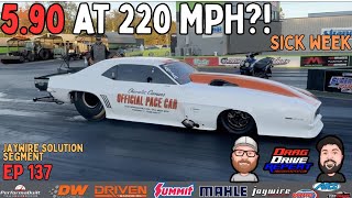 Tom Bailey rijdt een tijd van 5,90 seconden met een snelheid van 220 mph | Updates over zijn ziek...