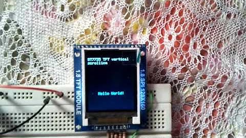 ST7735 TFT Vertical Scrolling bottom to top