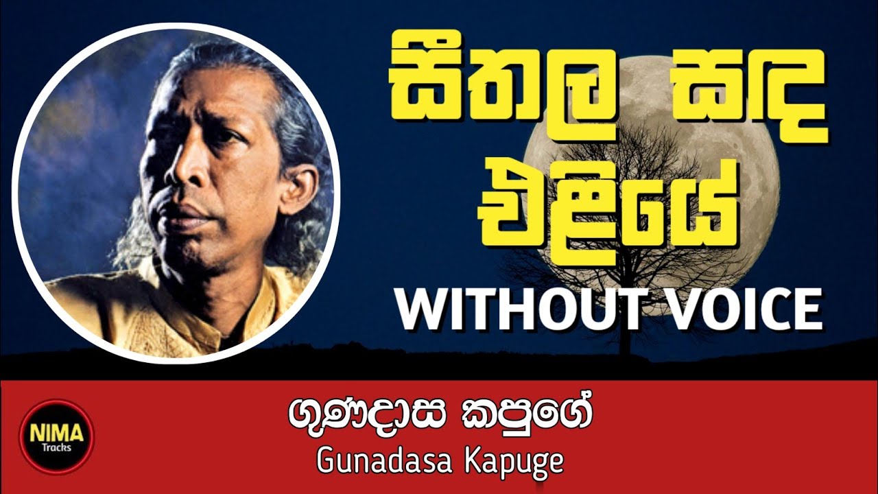 Seethala Sanda Eliye Karaoke Without Voice With Lyrics | Gunadasa Kapuge | Nima Tracks