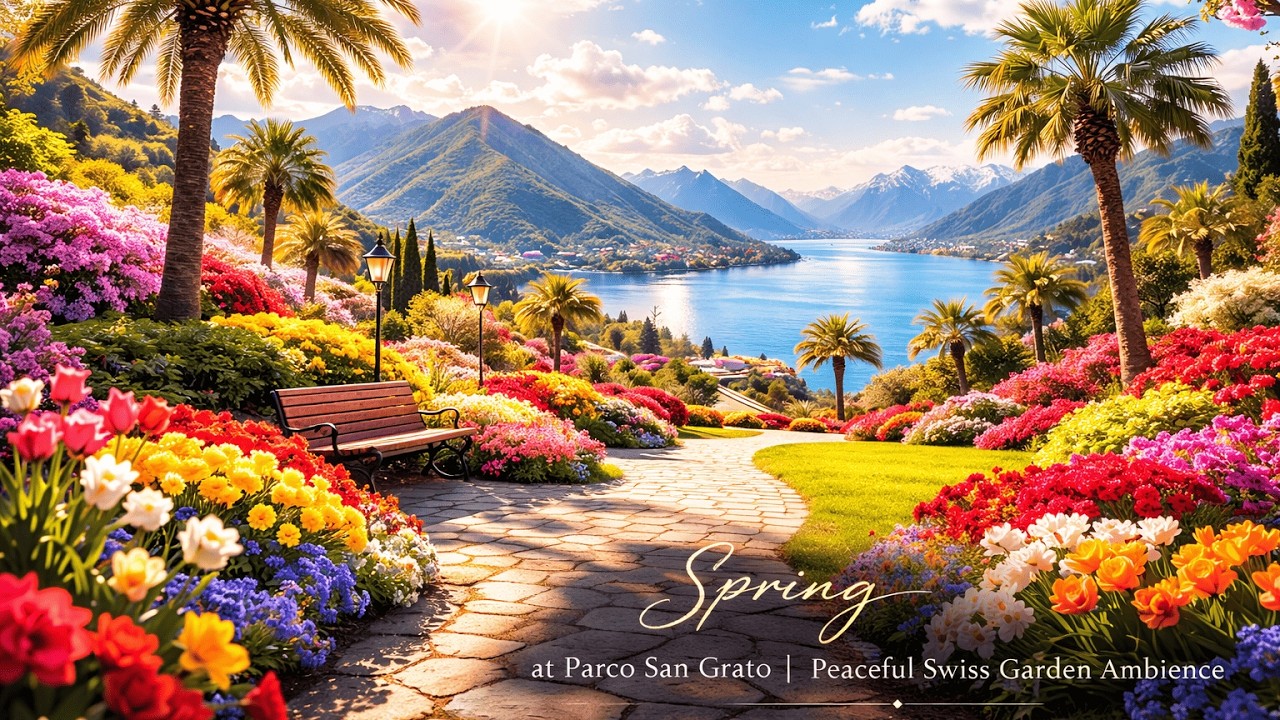 Spring at Parco San Grato | Peaceful Swiss Garden Ambience