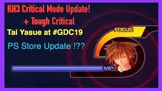 Kh3 Critical Mode News (Ultimania, Tai Yasue at GDC19, Tough Crit)