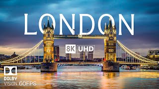 LONDON 8K Video Ultra HD With Soft Piano Music  60 FPS  8K Nature Film