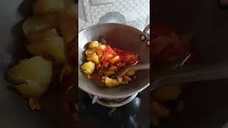 good morning ☔allu tamatar 🍅 cooking #vedo #viral 🔪