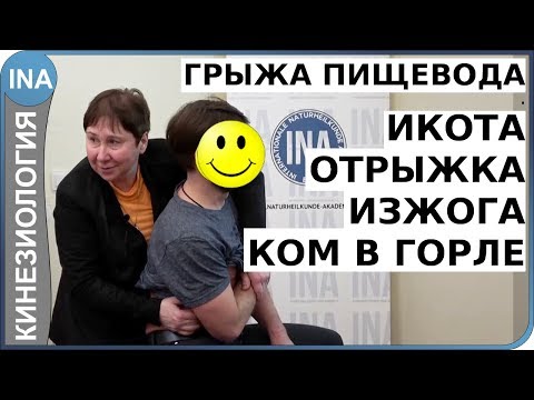 Икота, отрыжка, изжога, ком в горле. Грыжа пищевода. Кинезиология. Людмила Васильева