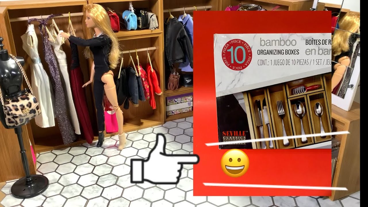 Amazing Walk in Closet for your Barbie dolls-Dream Closet with Vanity Mirror.