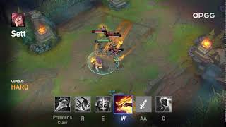 Sett Prowler's Claw Combo