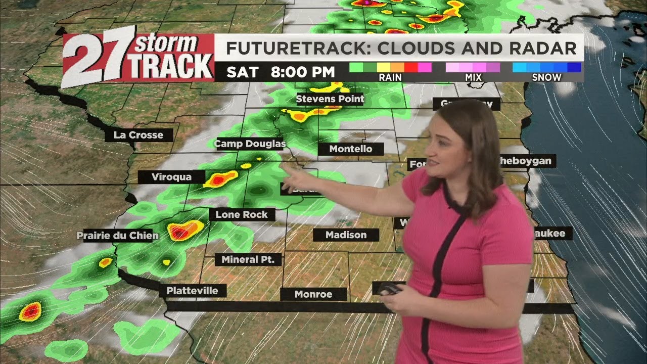 Warm Saturday with a slight rain chance late, more storms by Monday ...