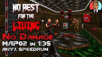 [World Record] No Damage Speedrun of No Rest For The Living Map 02 in 1:35