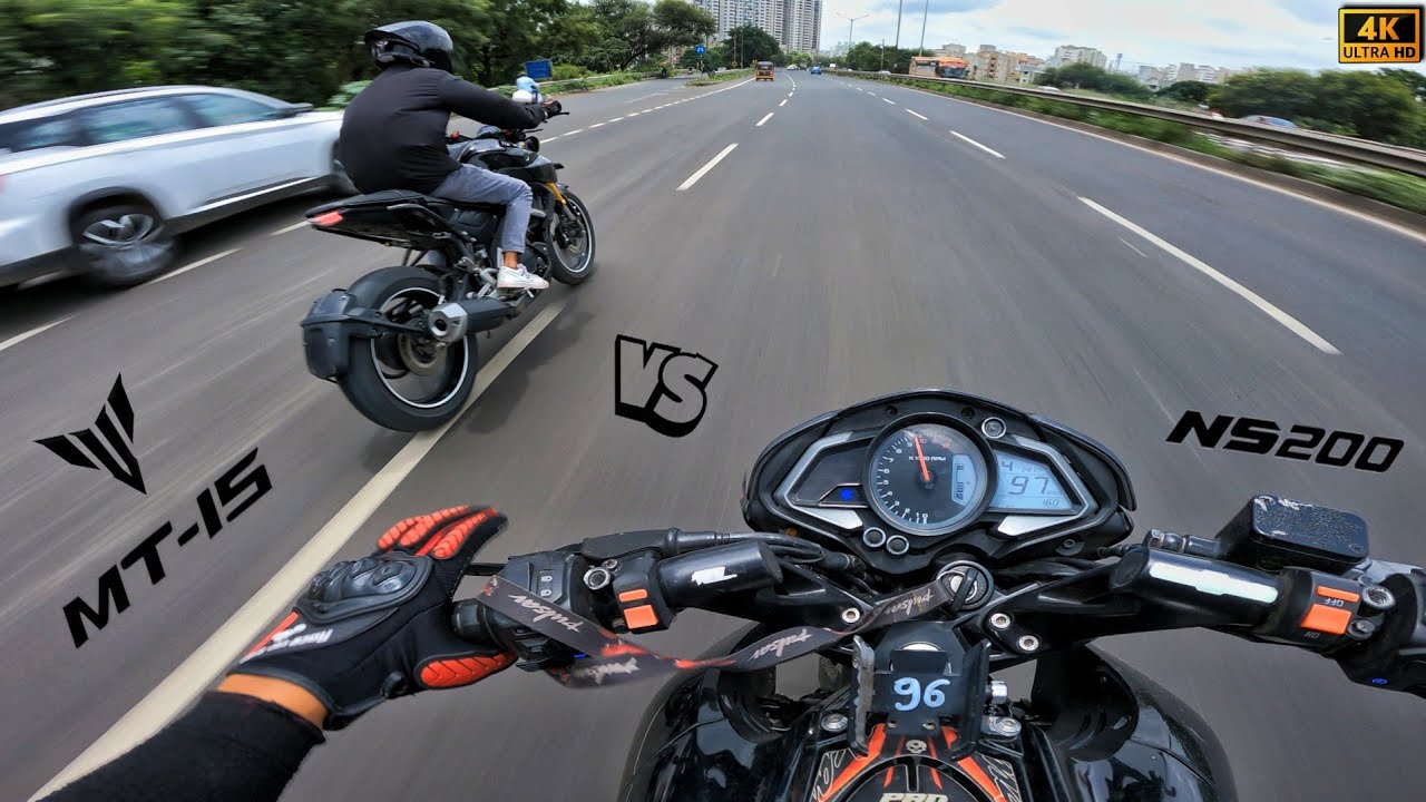 NS200 VS Yamaha MT 15 ⚡ Subscriber Vs Me 💔 MT 15 can Beat NS 200 ? 🔥 The shaikh 96 || #ns200 #mt15