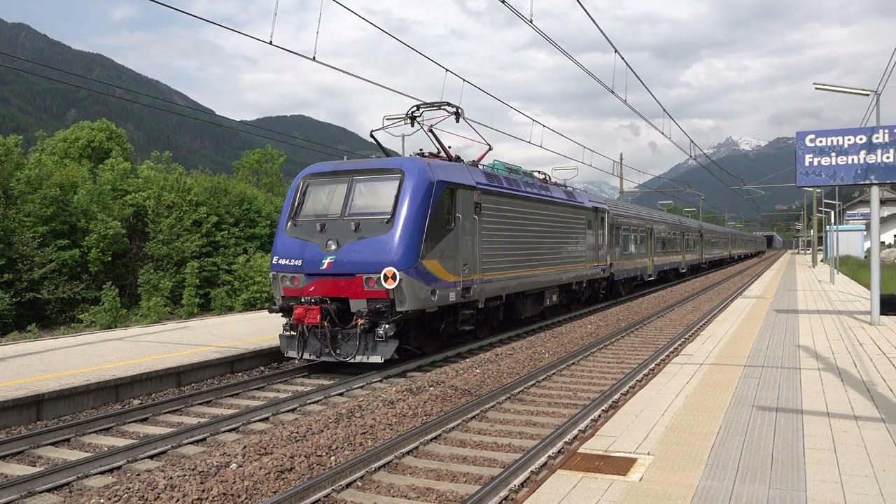 2023 - IT - Trenitalia 464.245 loco with MDVC regional train to Brennero/Brenner, in Campo di Trens